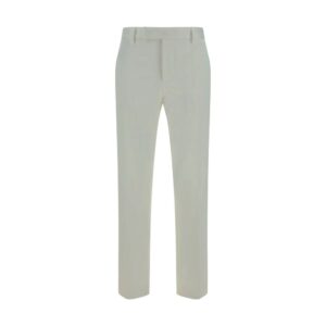 PT Torino White Cotton Casual Pants