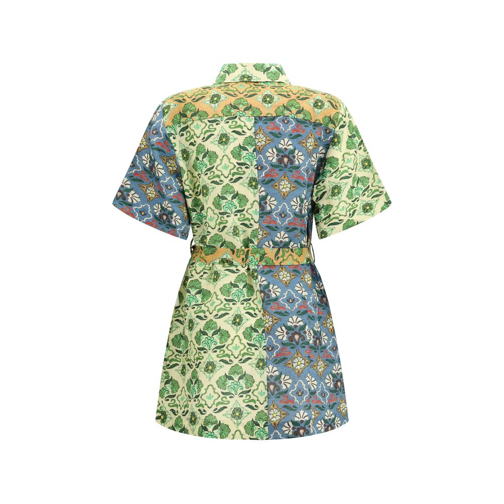 Alemais Multicolor Linen Casual Dress - immagine 2