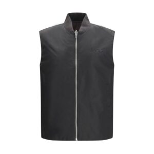 Diesel Brown Polyamide Sleeveless Jacket