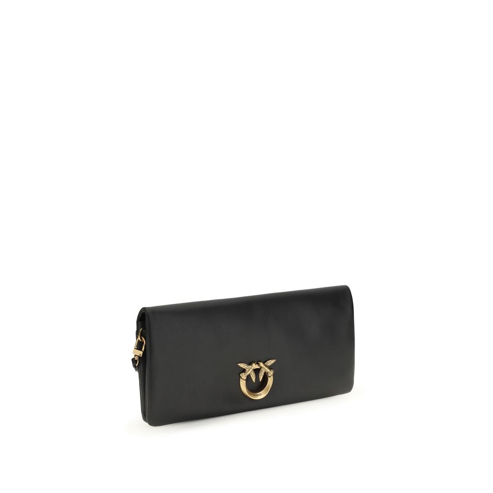 PINKO Black Calf Leather Bos Taurus Clutch Bag - immagine 2