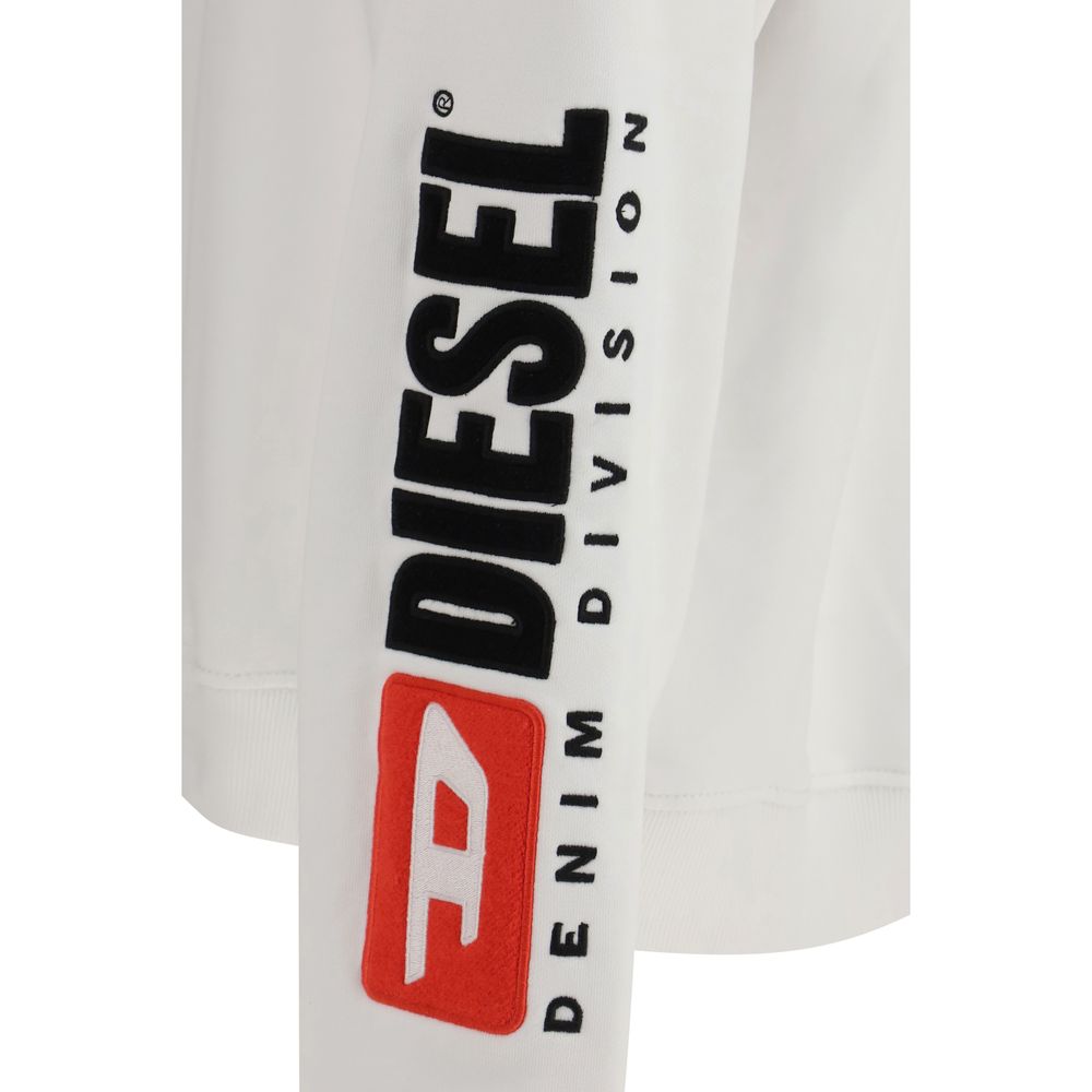 Diesel White Cotton Sweatshirt - immagine 3