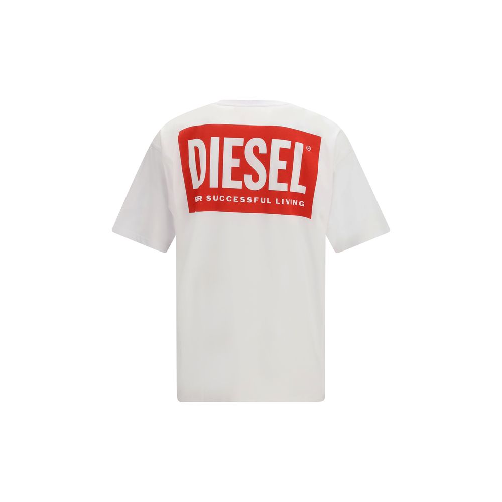Diesel White Cotton T-Shirt - immagine 2