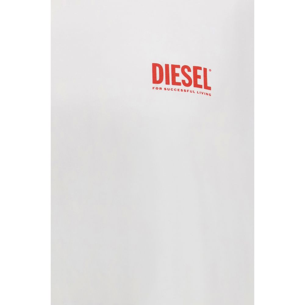 Diesel White Cotton T-Shirt - immagine 3