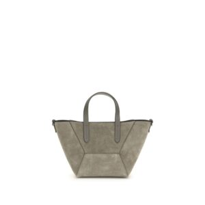 Brunello Cucinelli Brown Calf Leather Bos Taurus Shoulder Bag