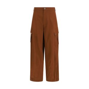 PINKO Brown Cotton Casual Pants