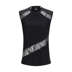 PINKO Black Cotton T-Shirt