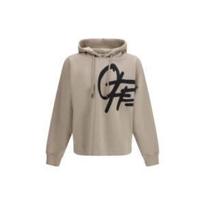 Off-White Beige Cotton Sweatshirt