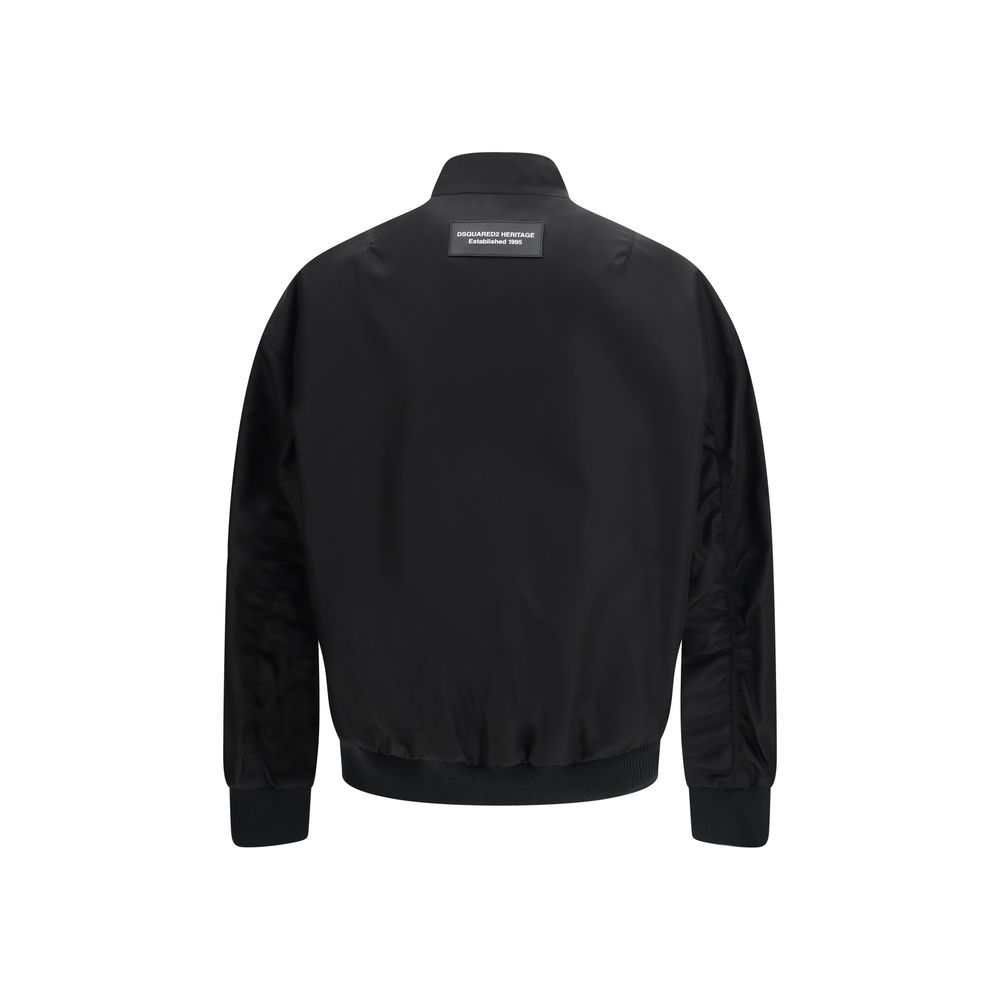 Dsquared² Black Polyamide Bomber - immagine 2