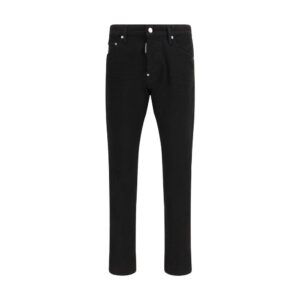 Dsquared² Black Cotton Slim Fit Jeans