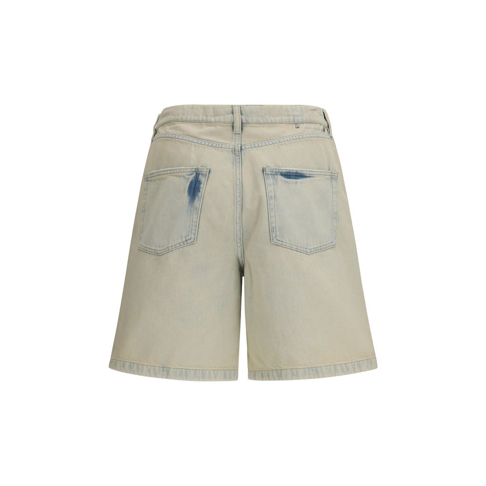 Golden Goose Blue Cotton Bermuda Shorts - immagine 2