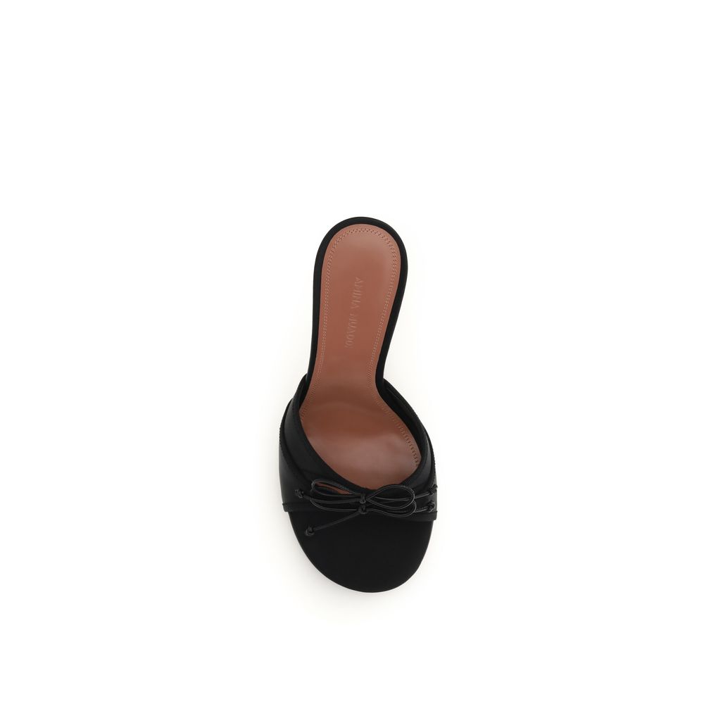Amina Muaddi Black Fabric Sandals - immagine 4