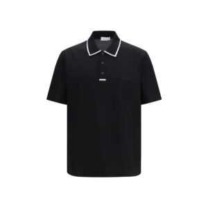 Ferragamo Black Cotton Polo Shirt