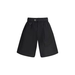 Y-3 Black Cotton Bermuda Shorts