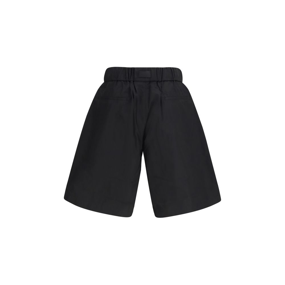 Y-3 Black Cotton Bermuda Shorts - immagine 2