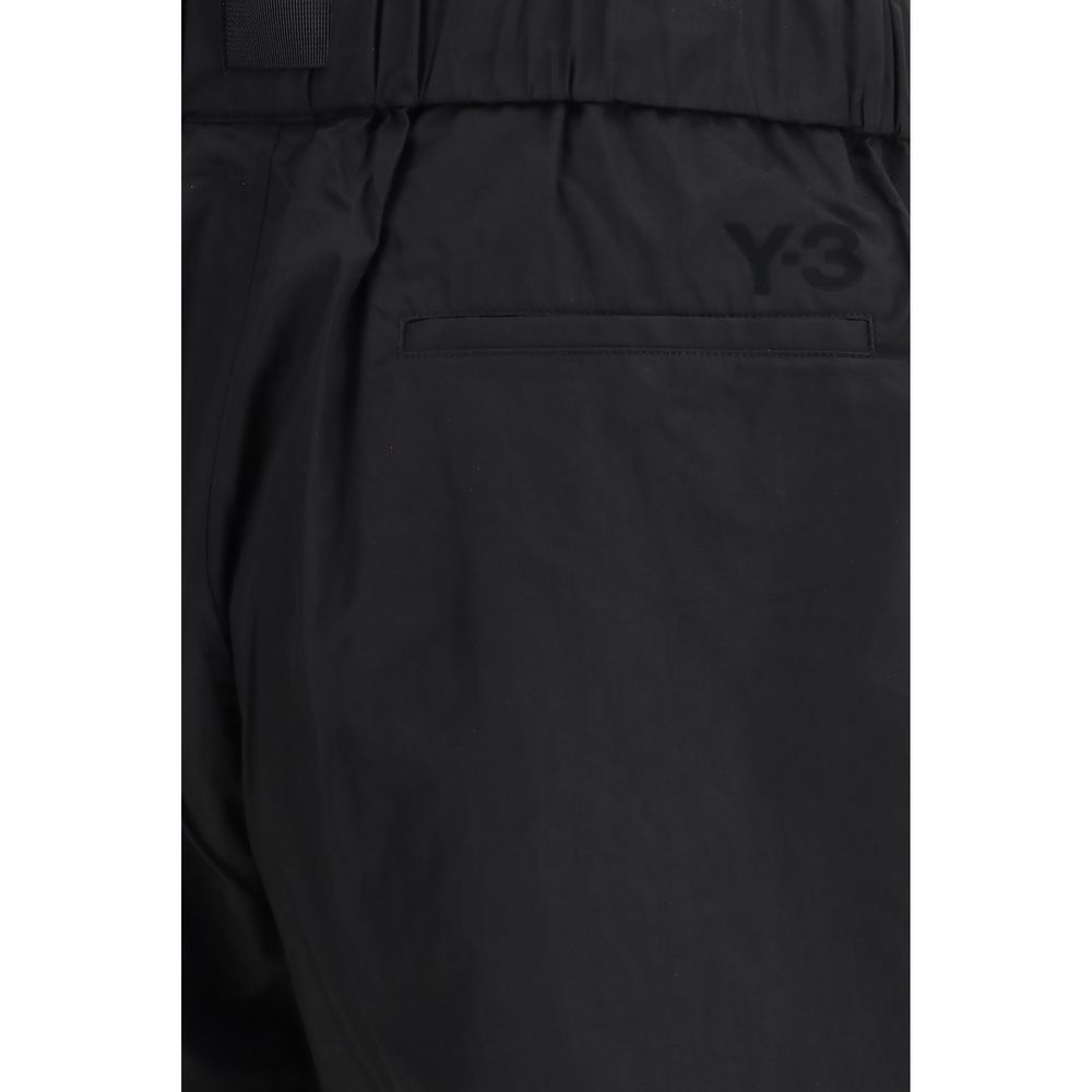 Y-3 Black Cotton Bermuda Shorts - immagine 3