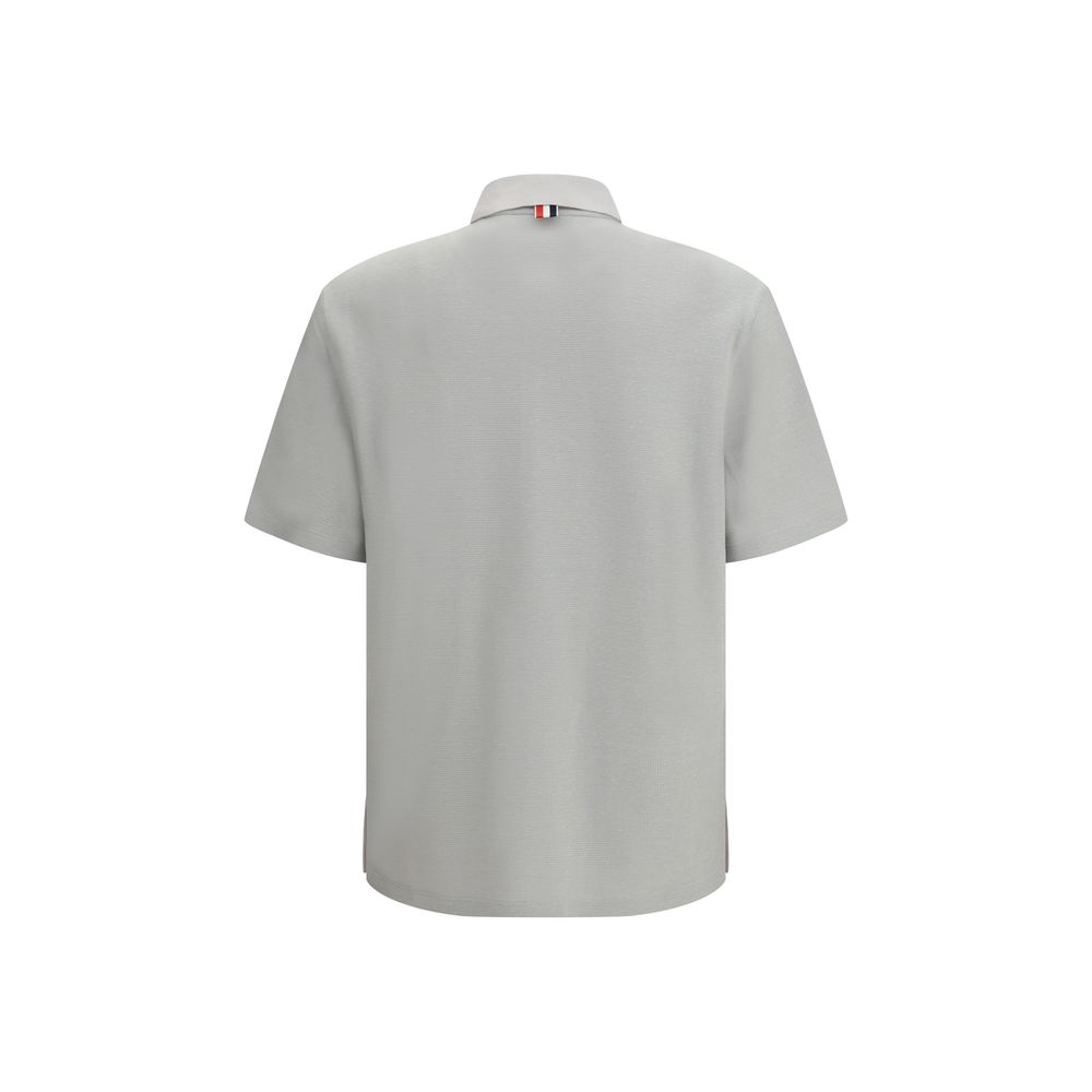 Thom Browne Gray Cotton Polo Shirt - immagine 2