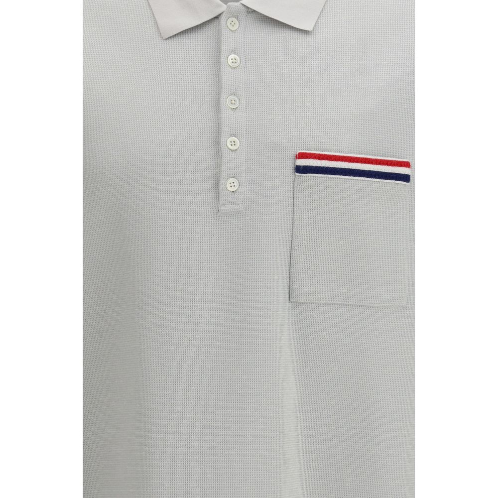 Thom Browne Gray Cotton Polo Shirt - immagine 3