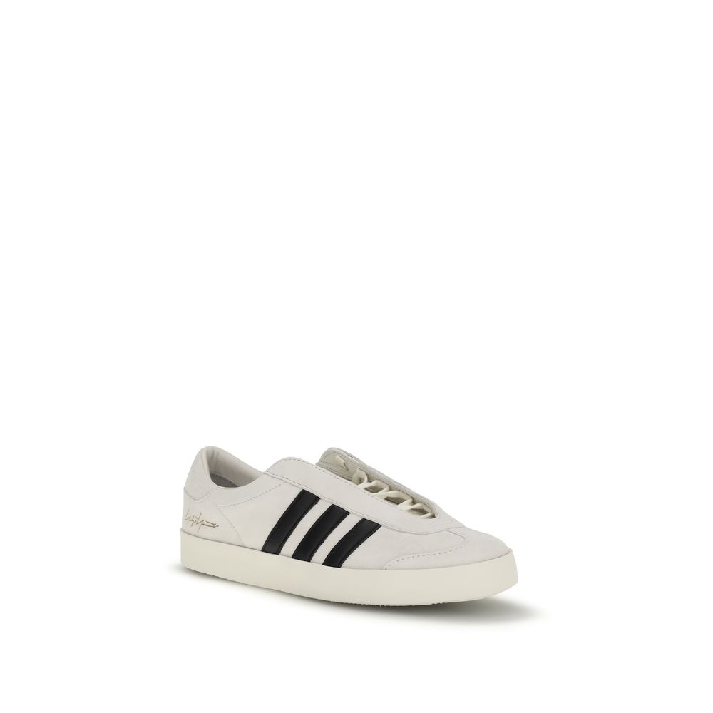 Y-3 Beige Calf Leather Bos Taurus Low Top Sneakers - immagine 2