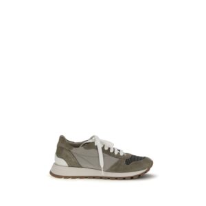 Brunello Cucinelli Bicolor Calf Leather Bos Taurus Athletic Sneakers