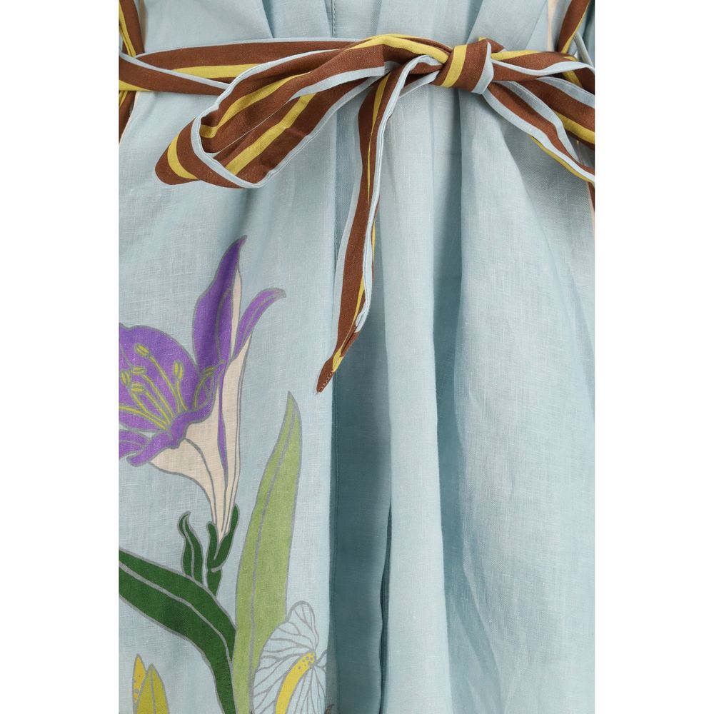 Alemais Multicolor Linen Casual Dress - immagine 3