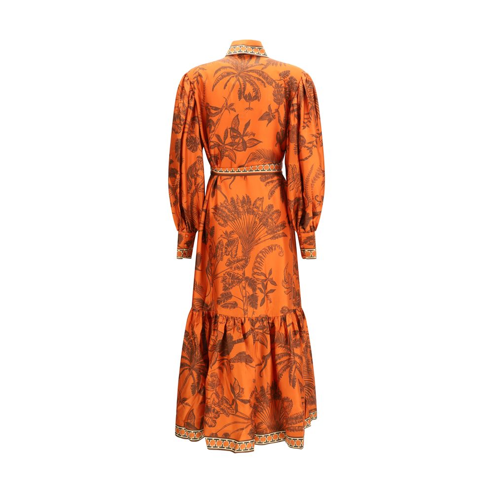 Alemais Orange Silk Casual Dress - immagine 2