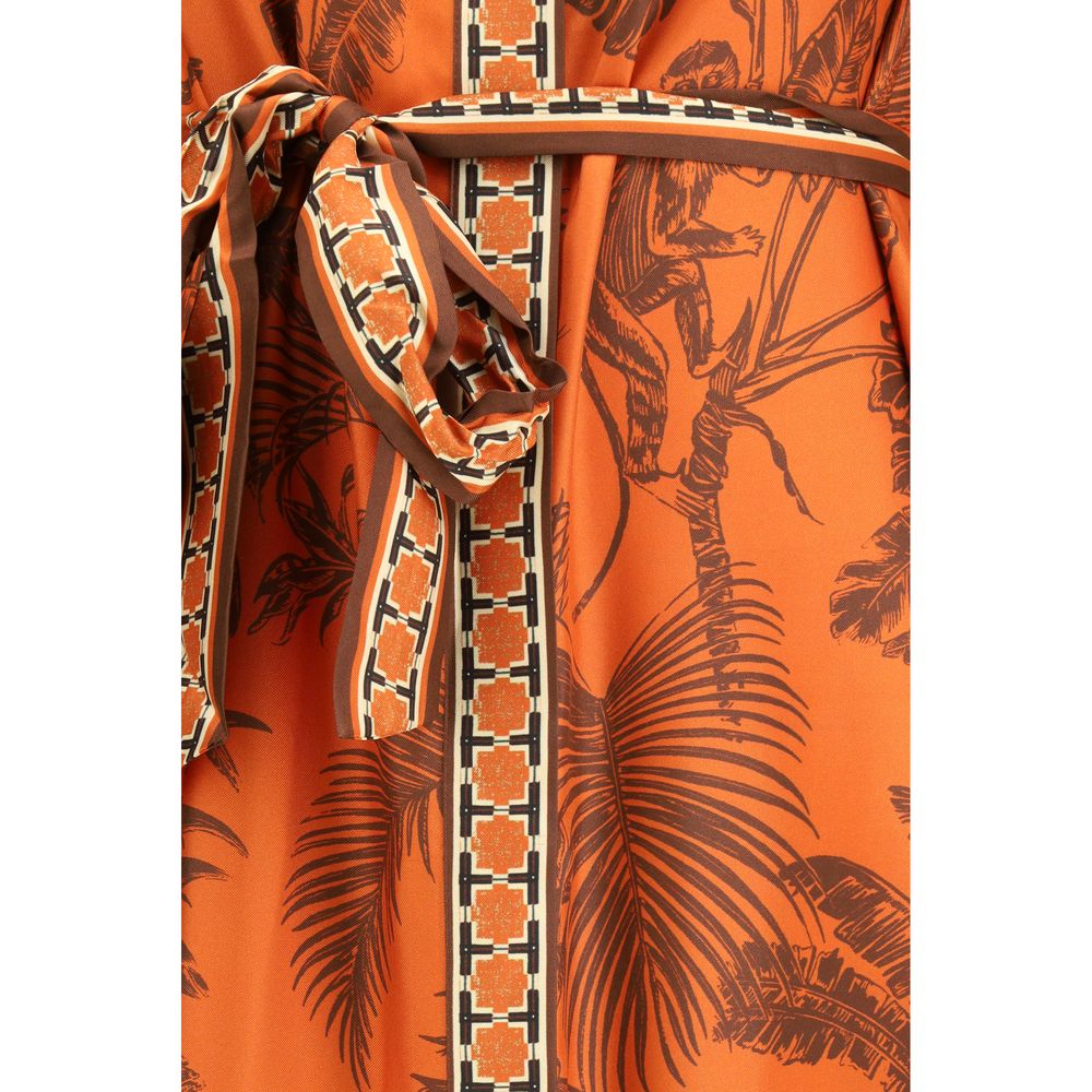 Alemais Orange Silk Casual Dress - immagine 3