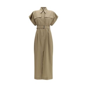 Brunello Cucinelli Beige Cotton Casual Dress