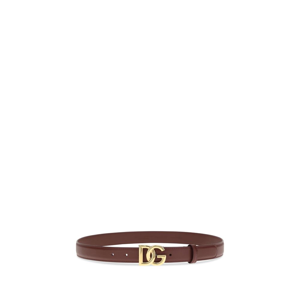 Dolce & Gabbana Bordeaux Calf Leather Bos Taurus Regular Belt - immagine 2
