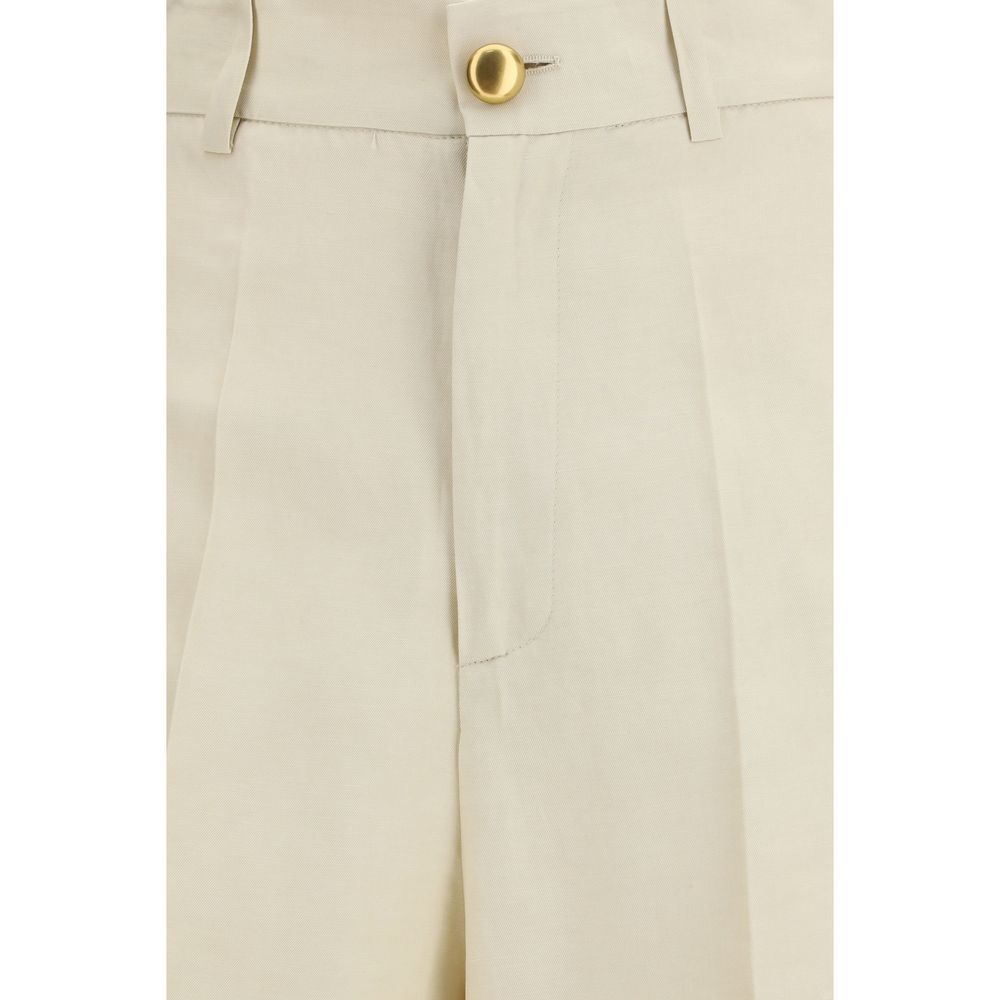 P.A.R.O.S.H. Beige Viscose Casual Pants - immagine 3