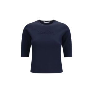 Max Mara Pure Blue Viscose T-Shirt