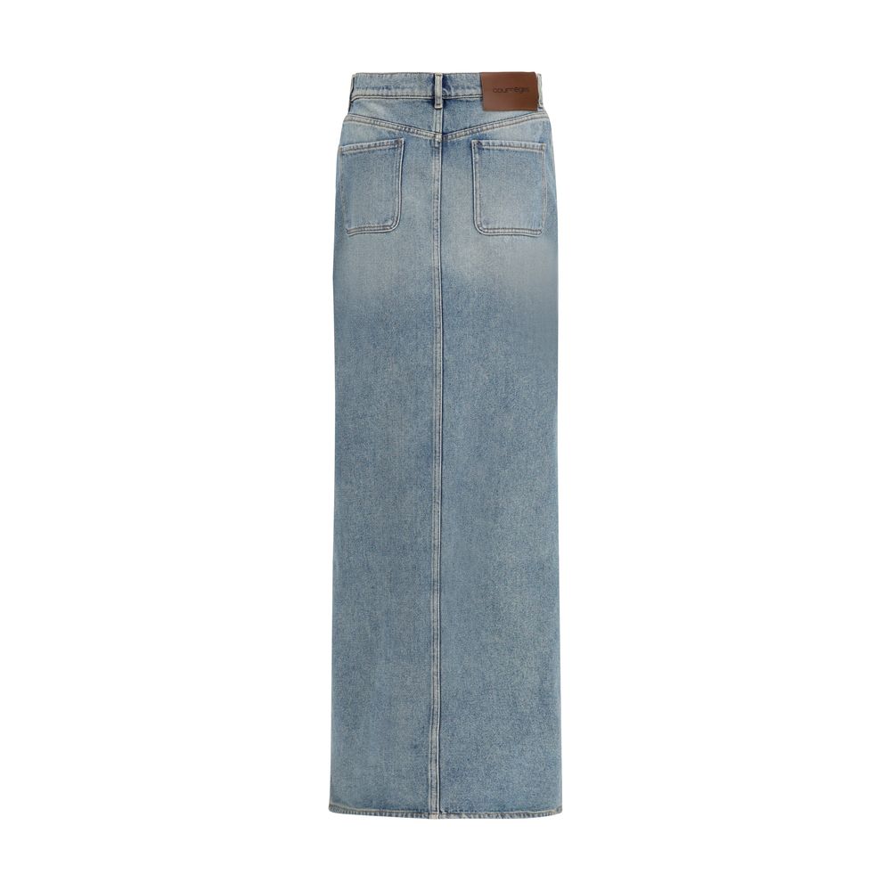 Courrèges Blue Denim Skirt - immagine 2