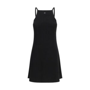 Courrèges Black Viscose Casual Dress