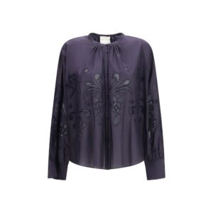 Forte_Forte Blue Cotton Pattern Shirt