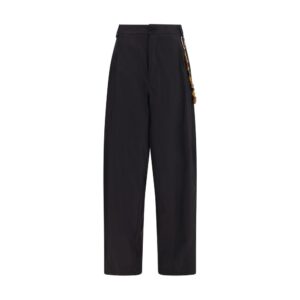 Darkpark Black Cotton Casual Pants