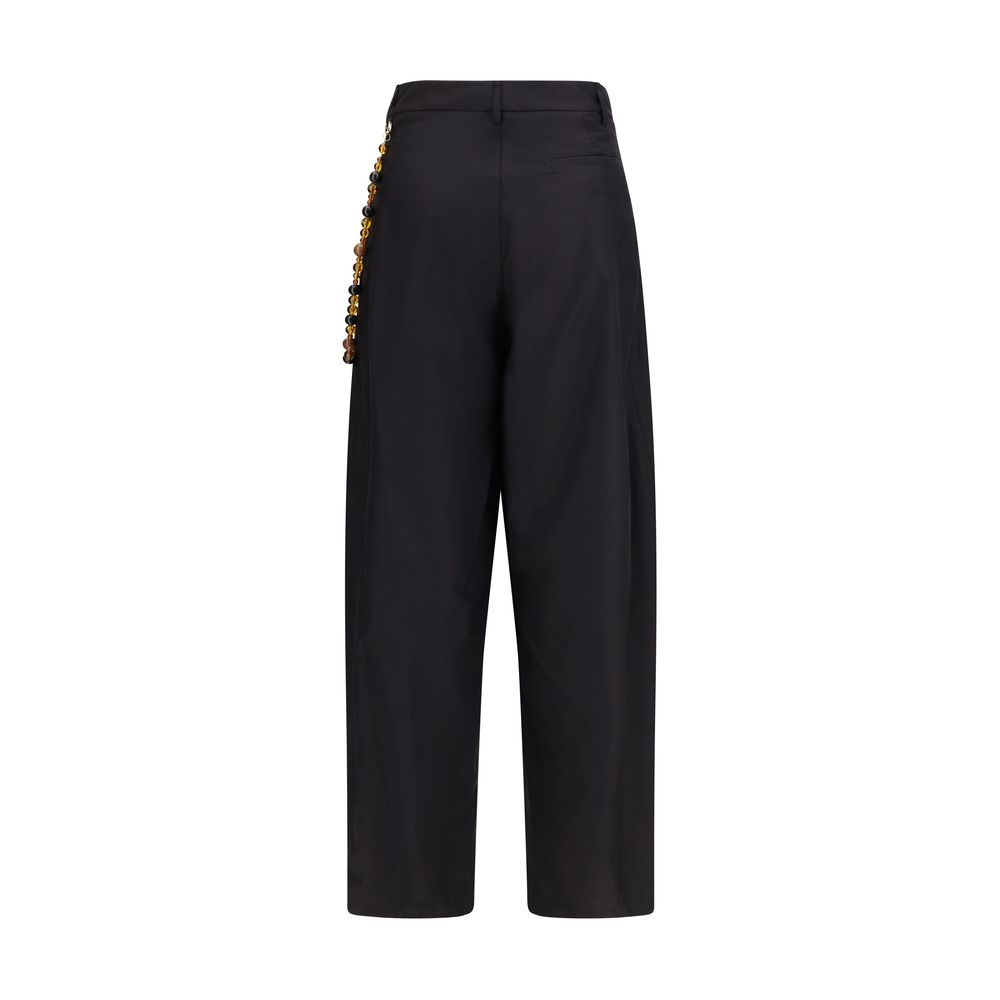 Darkpark Black Cotton Casual Pants - immagine 2