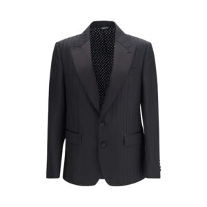 Dolce & Gabbana Black Wool Oves Aries Blazer