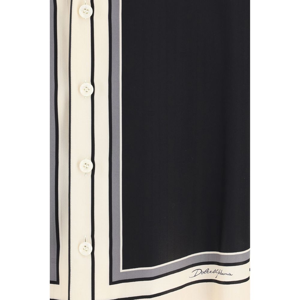 Dolce & Gabbana Multicolor Silk Shortsleeve Shirt - immagine 3