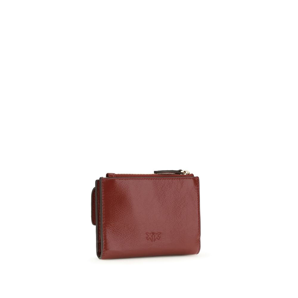 PINKO Bordeaux Calf Leather Bos Taurus Wallet - immagine 2