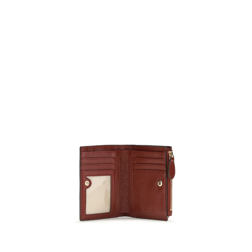 PINKO Bordeaux Calf Leather Bos Taurus Wallet - immagine 3