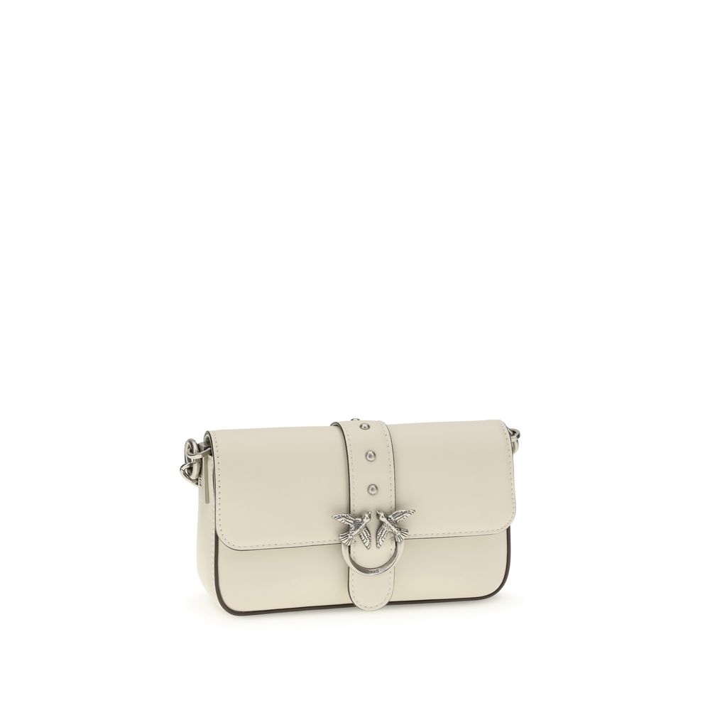 PINKO White Calf Leather Bos Taurus Shoulder Bag - immagine 2