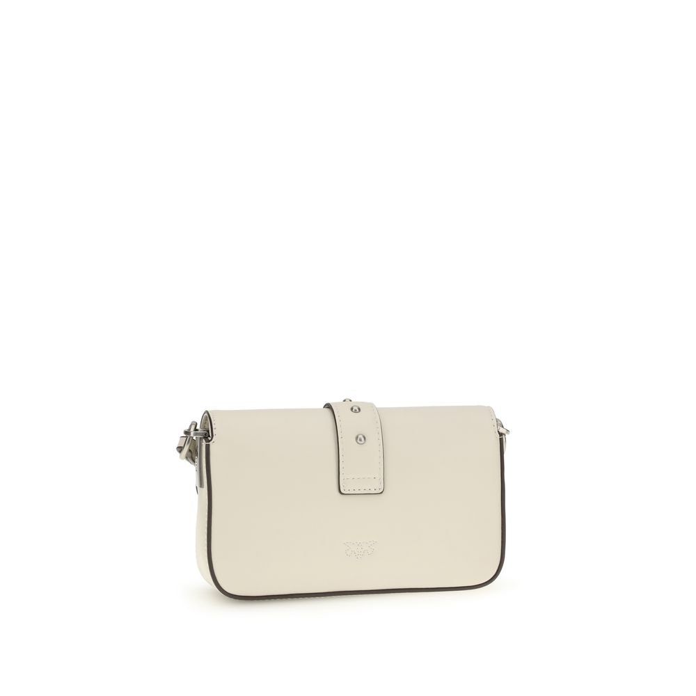PINKO White Calf Leather Bos Taurus Shoulder Bag - immagine 3