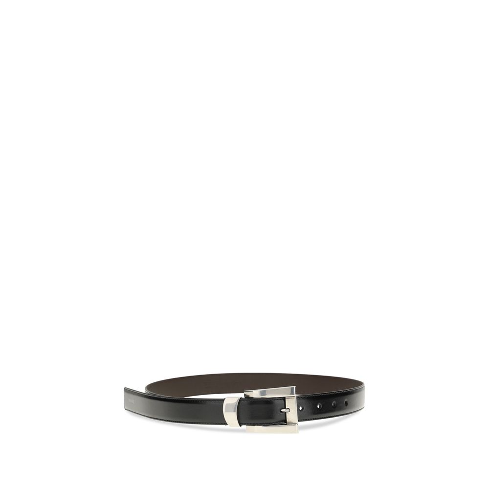 Versace Black Calf Leather Bos Taurus Regular Belt - immagine 2