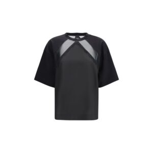 PINKO Black Cotton T-Shirt