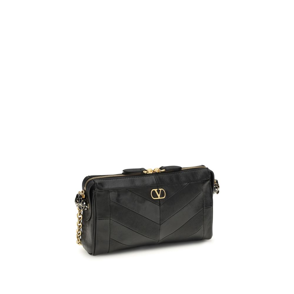 Valentino Garavani Black Lamb Ovis Aries Aries Shoulder Bag - immagine 2