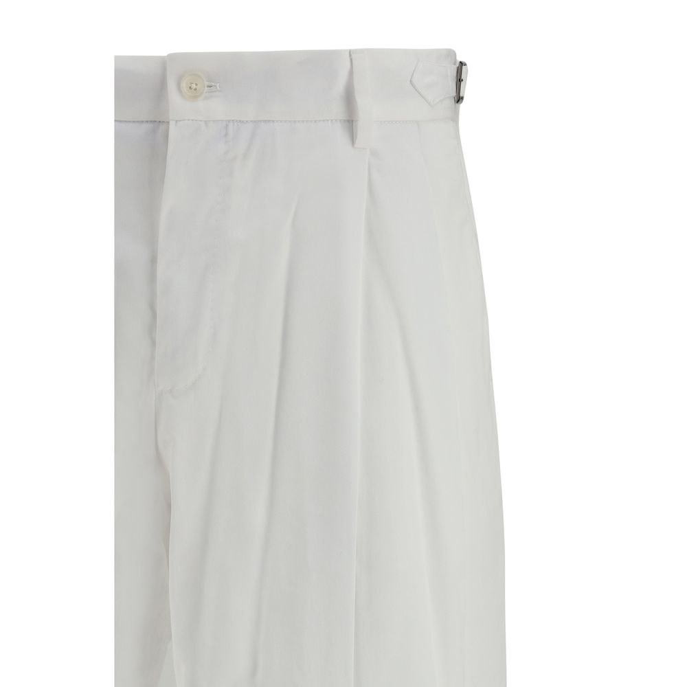 Dolce & Gabbana White Cotton Casual Pants - immagine 3