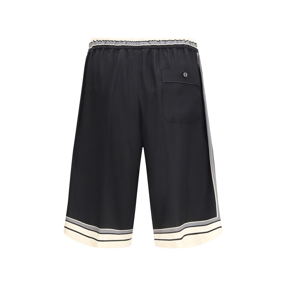Dolce & Gabbana Black Silk Bermuda Shorts - immagine 2
