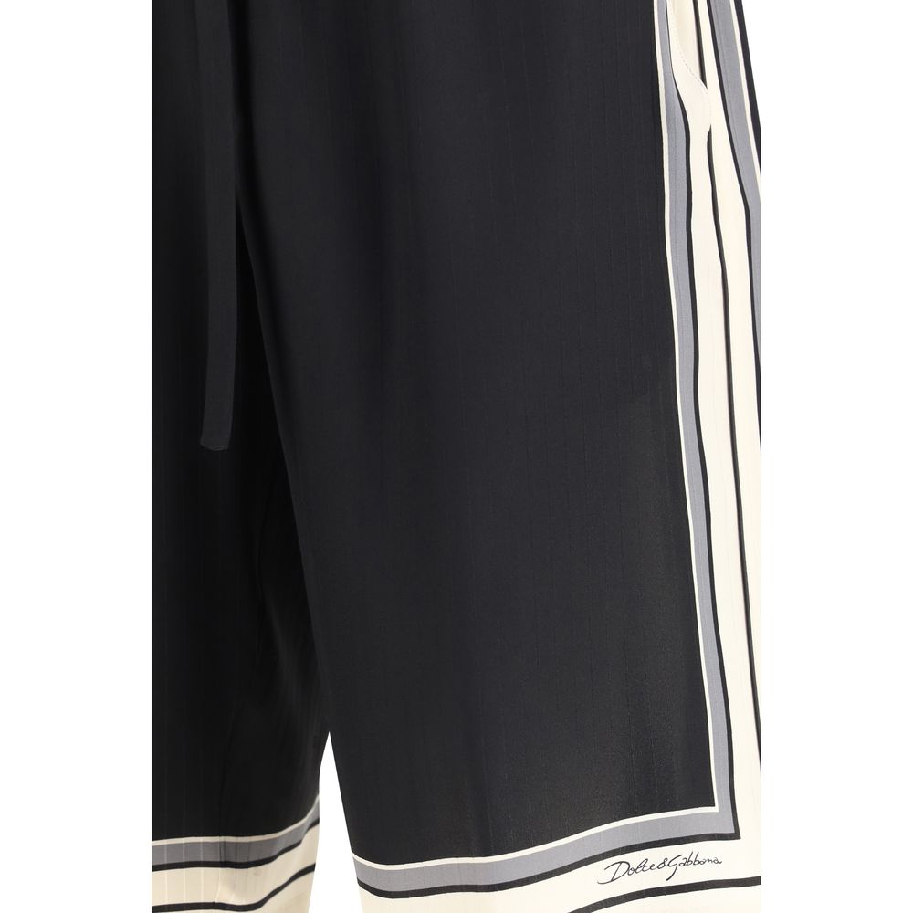 Dolce & Gabbana Black Silk Bermuda Shorts - immagine 3