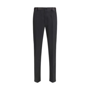Dolce & Gabbana Black Wool Oves Aries Dress Pants