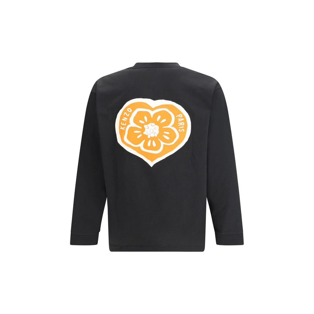 Kenzo Black Cotton Long Sleeve T-Shirt - immagine 2