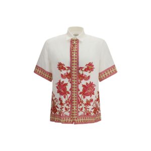 Etro Multicolor Linen Shortsleeve Shirt
